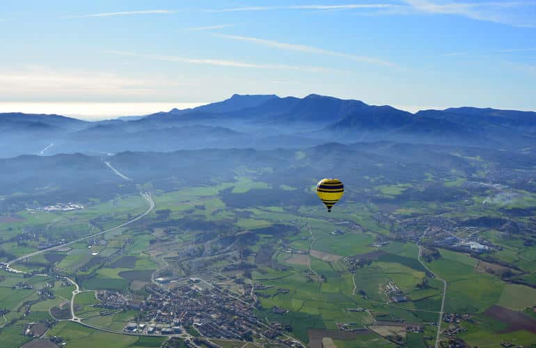 Mongolfiera vicino a Barcellona, Spagna