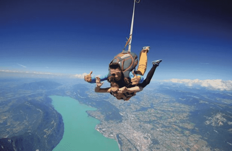 Tandem Skydiving sopra il Lac de du Bourget