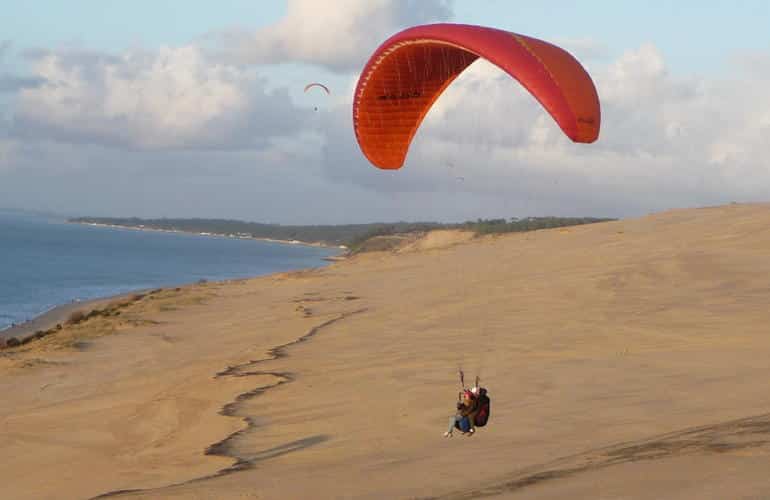 Parapendio a Dune du Pilat, Francia