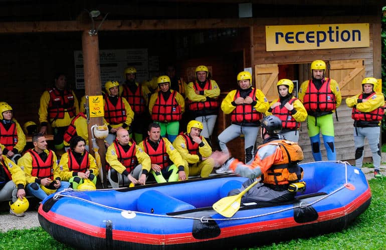 Addestramento al rafting