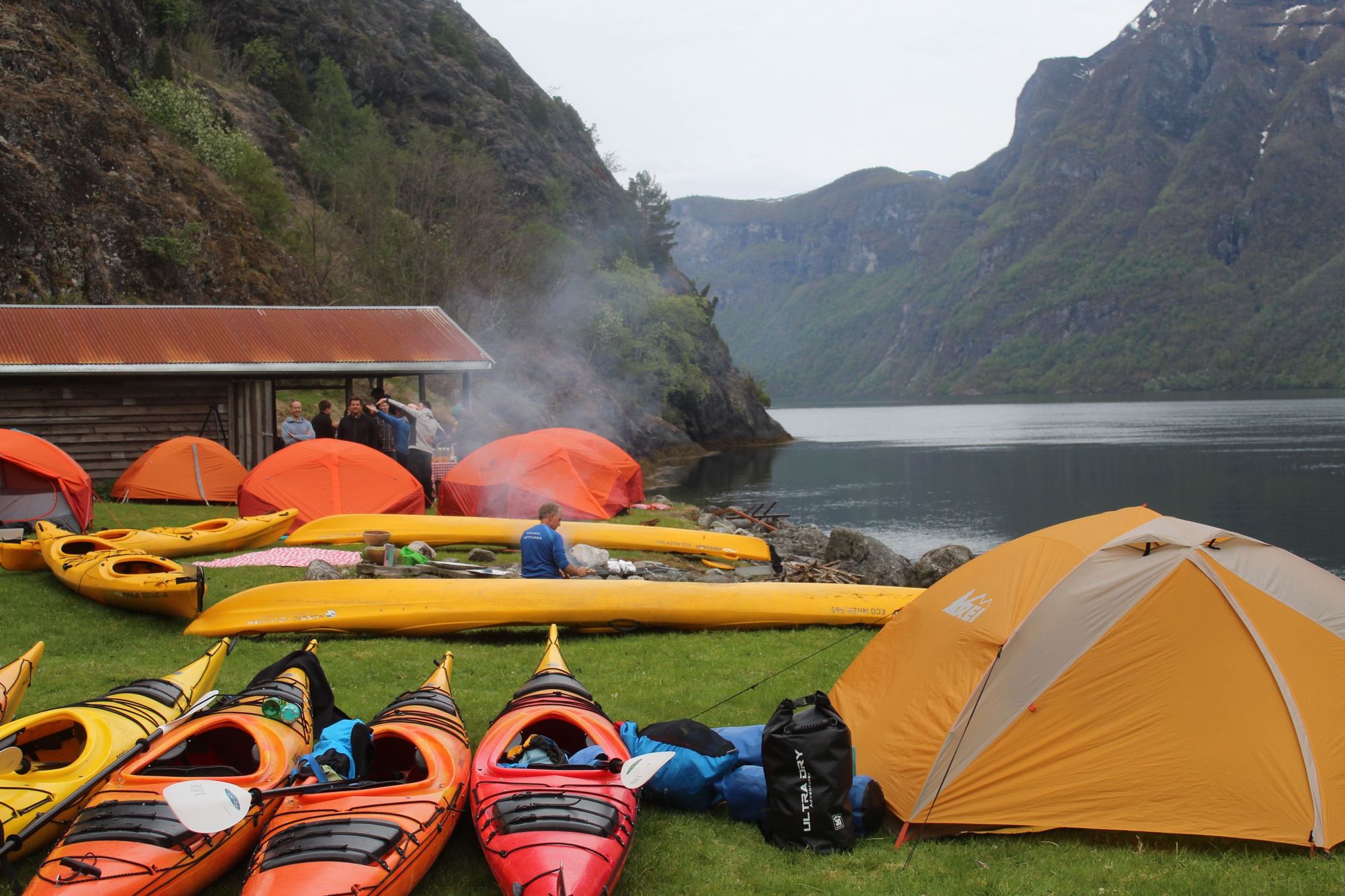 Un campeggio sul bordo del Nærøyfjord, dove abbiamo trascorso due notti.