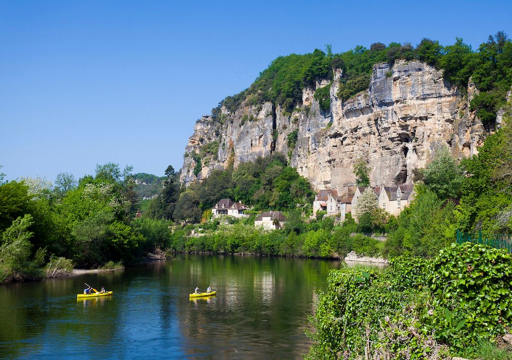 In kayak sul fiume Dordogna