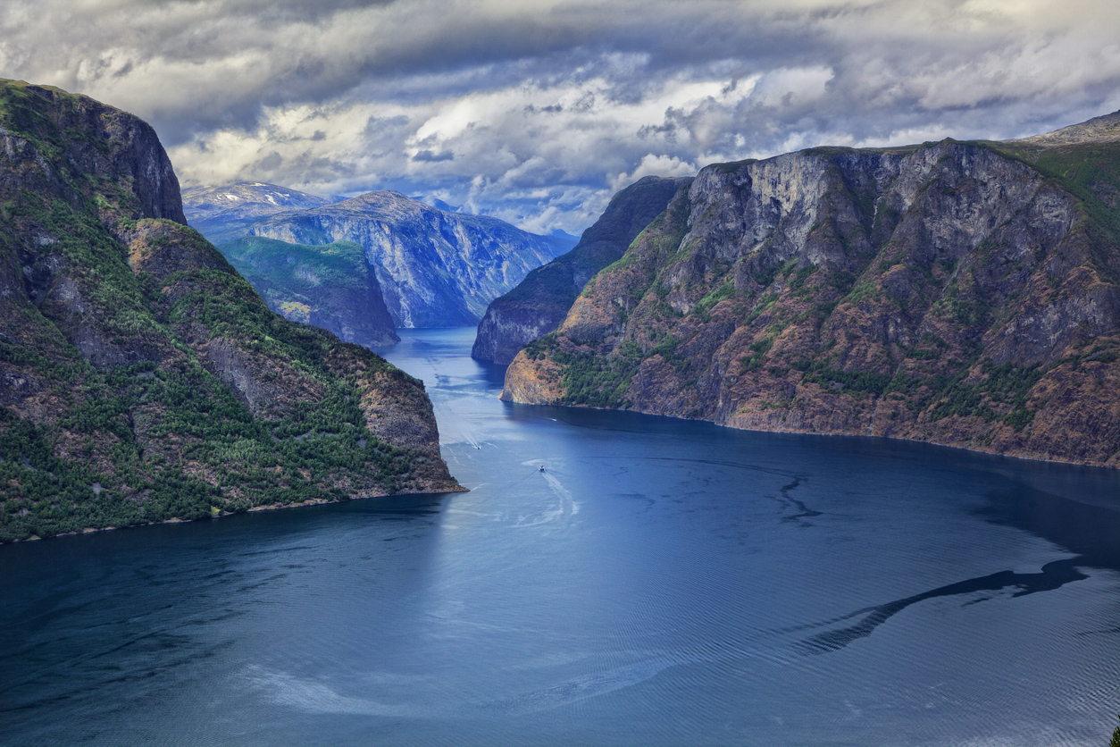 Lo splendido Sognefjord, il fiordo più grande della Norvegia. 