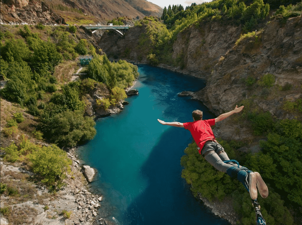 Il primo bungee jumping commerciale, a Queenstown, NZ