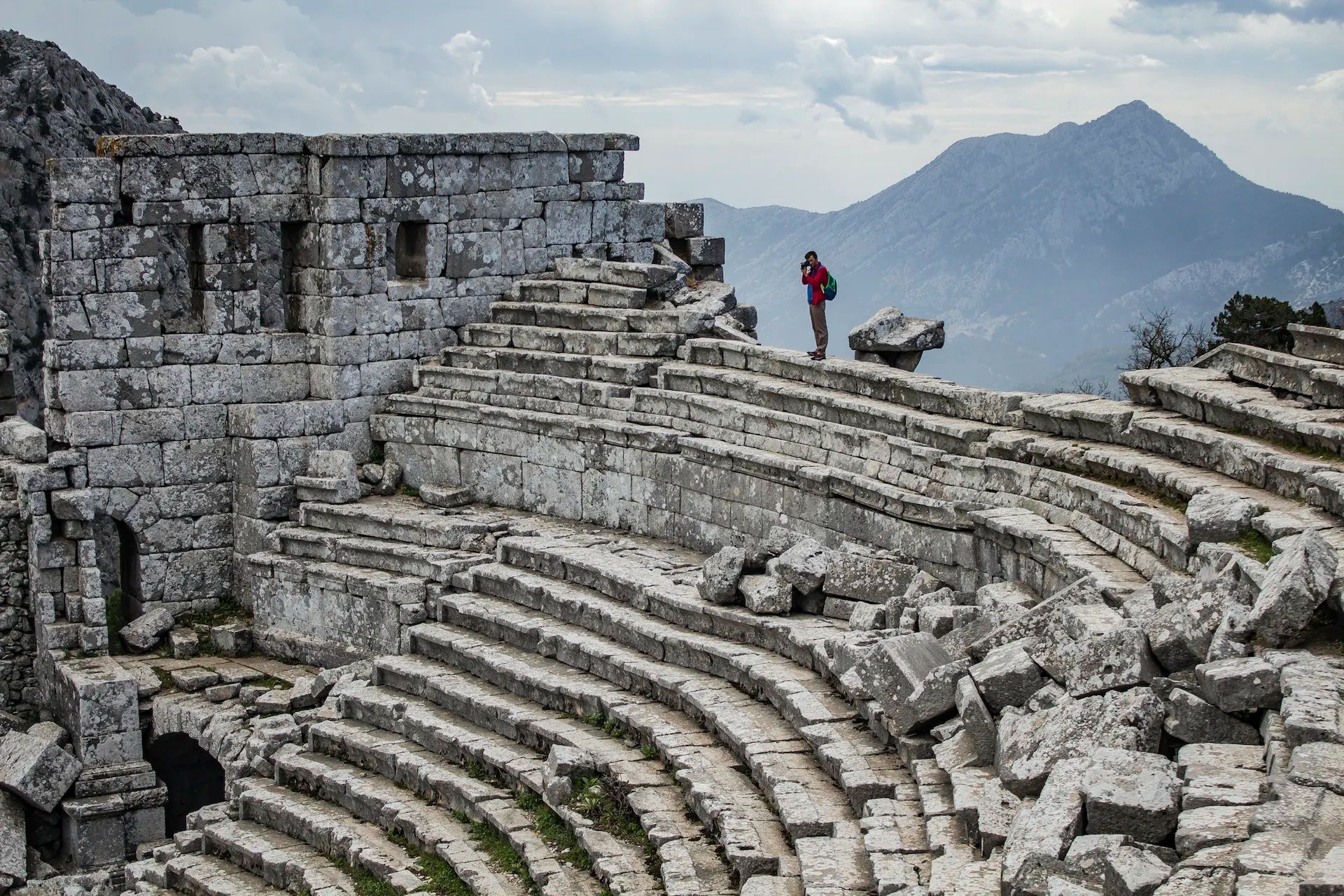 L'anfiteatro di Termessos, nel cuore del Parco nazionale del Monte Güllük-Termessos, in Turchia.