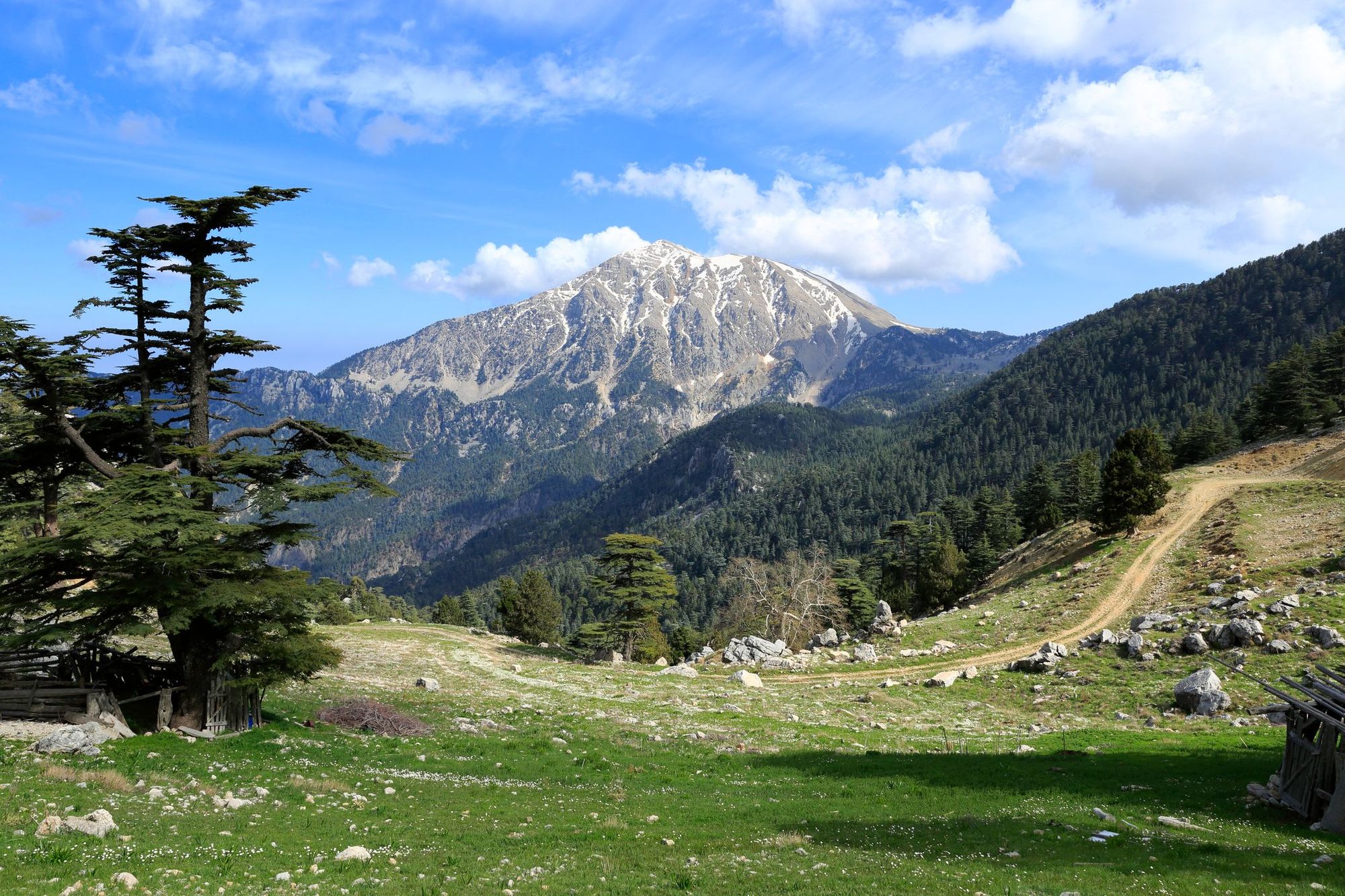 La cima del Monte Olympos (noto come Monte Tahtalı) in Turchia.