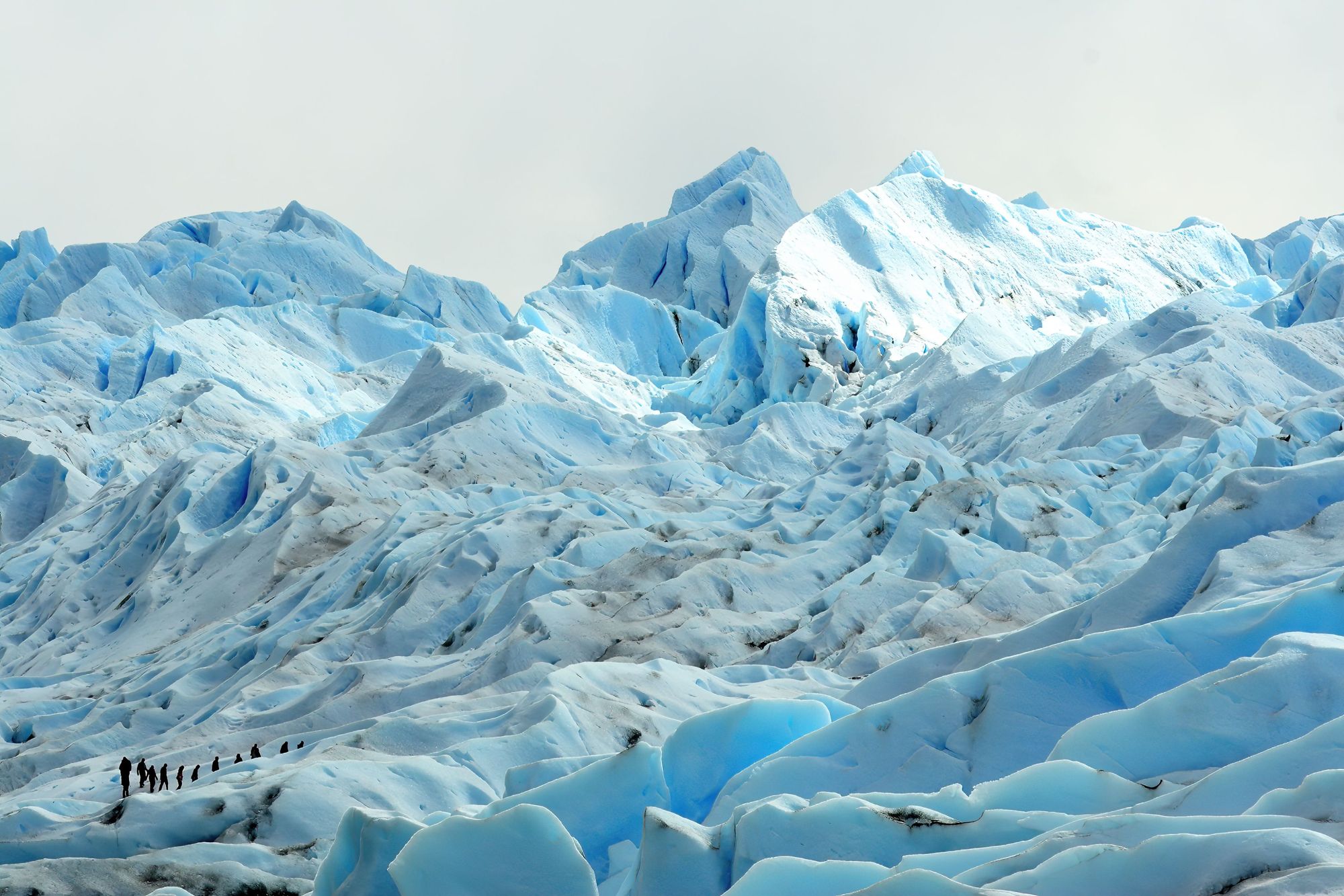 Escursionisti sul ghiacciaio Perito Moreno, nel Parco Nazionale Los Glaciares in Argentina