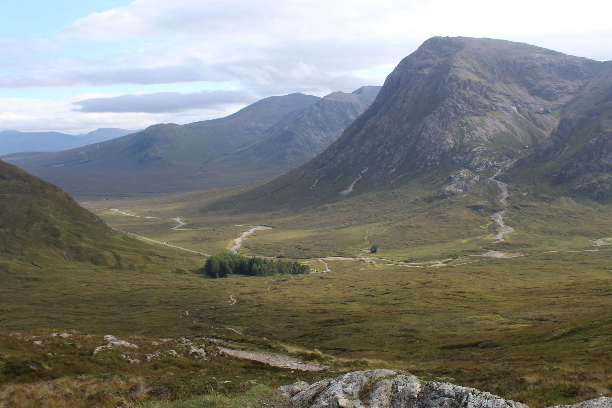 La vista dalla cima della Scala del Diavolo, con lo sguardo rivolto a Glencoe